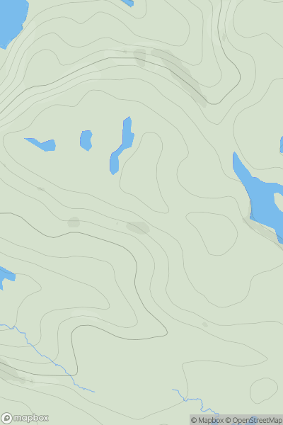 Thumbnail image for Creag Liath [Scourie to Lairg] showing contour plot for surrounding peak